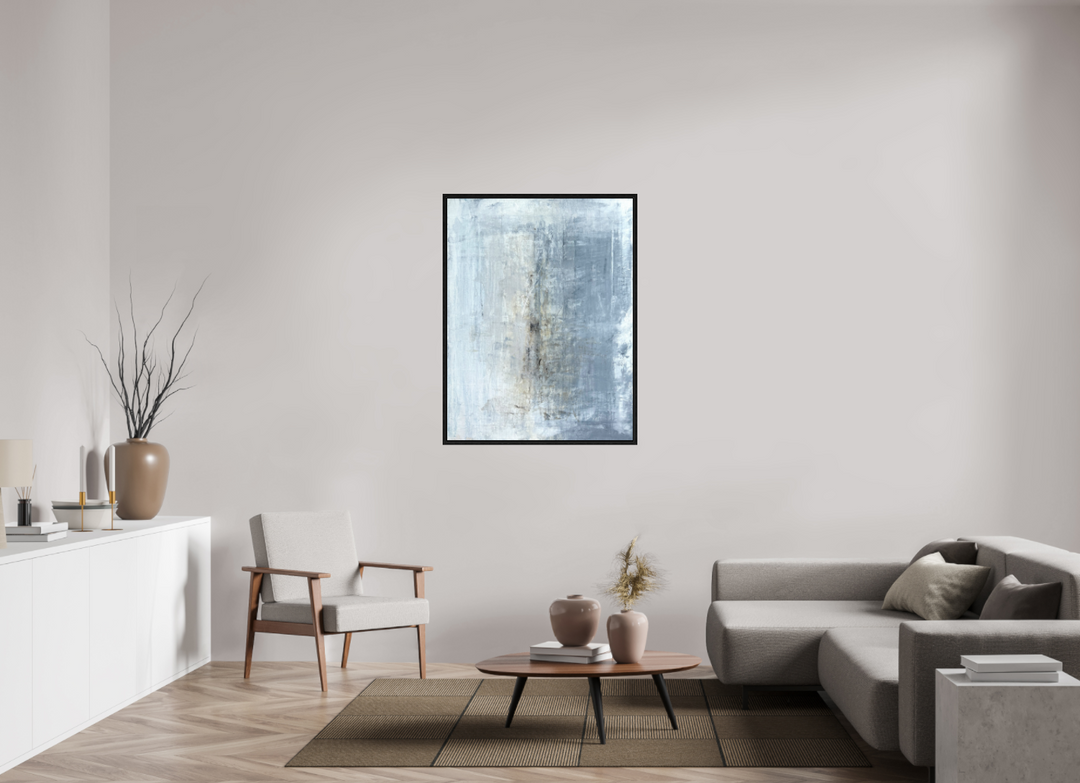 Print RK43D"Abstract Blue/White Elegance"