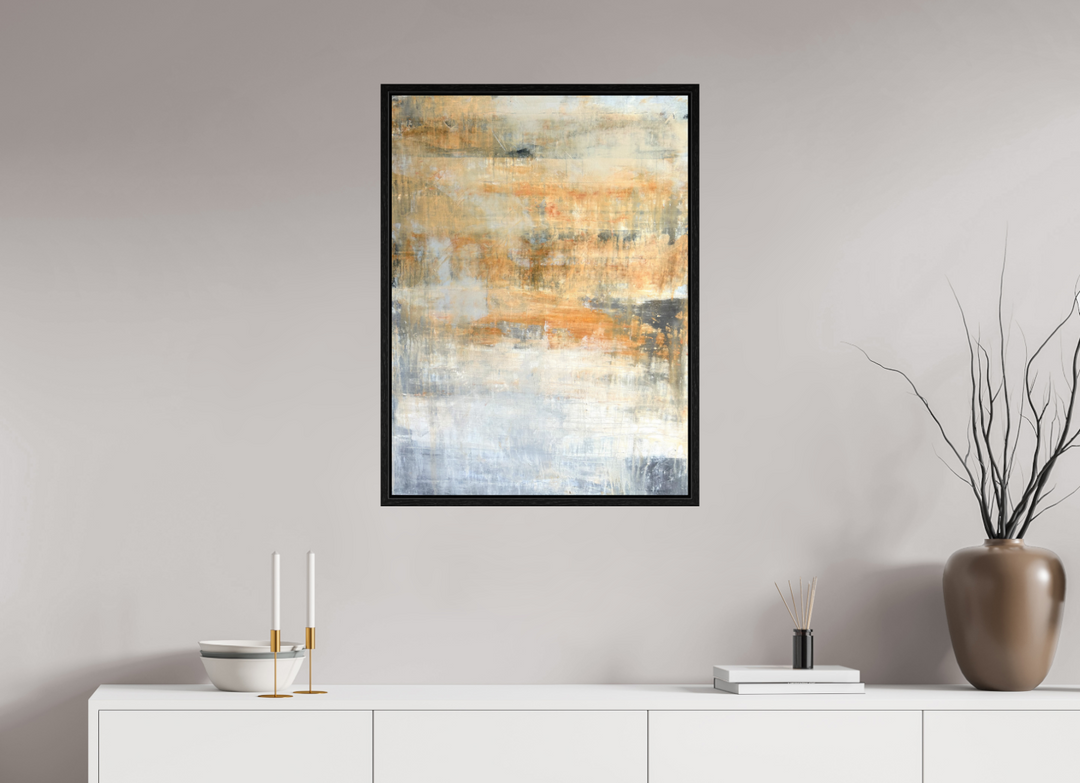 Print "Abstract Series - orange/grey"