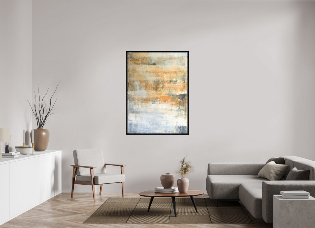 Print "Abstract Series - orange/grey"