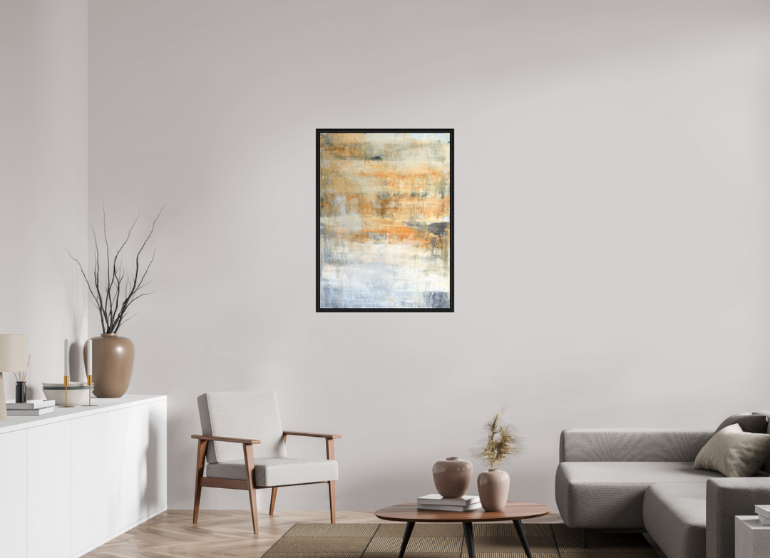 Print"Abstract Series - orange/grey"