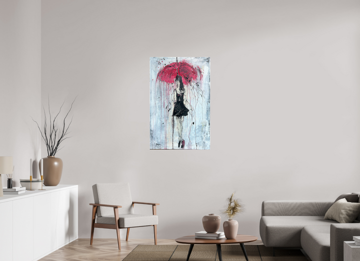 Print "abstract girl in the rain " RK76