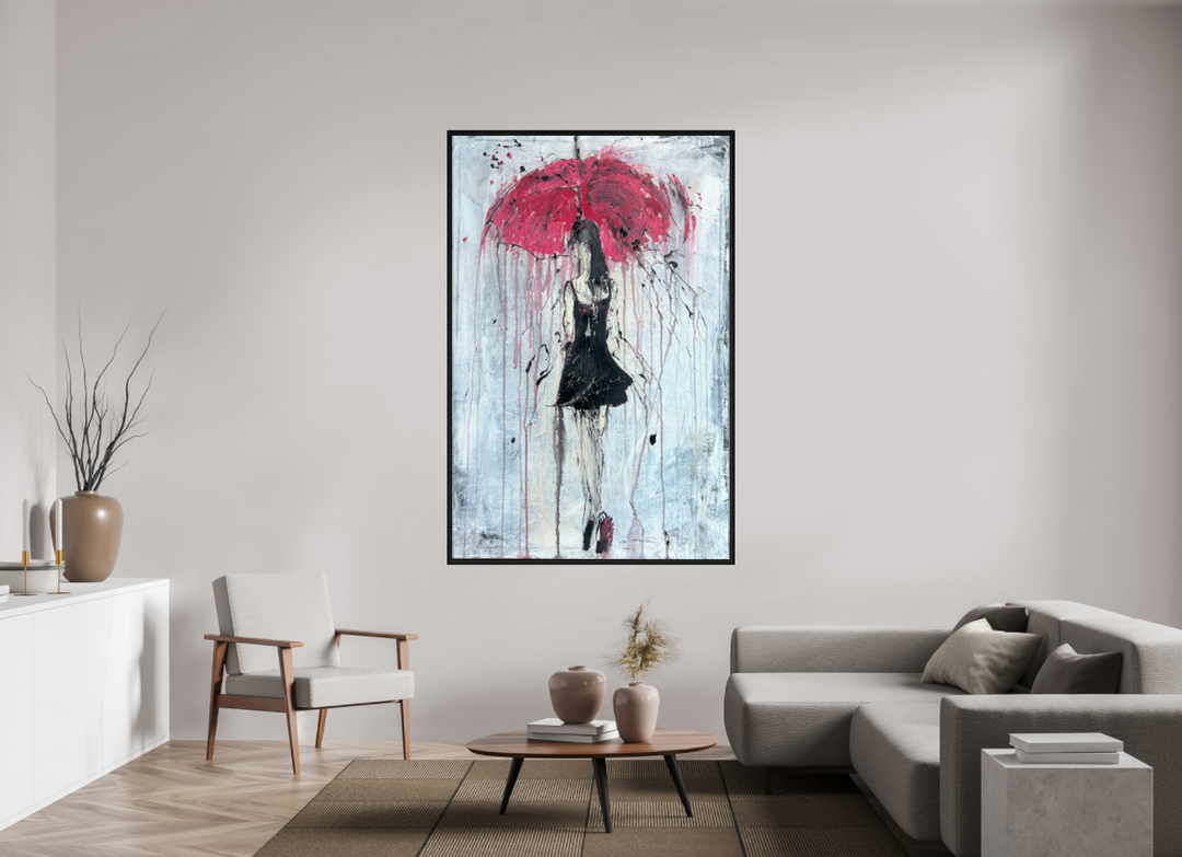 Print "abstract girl in the rain " RK76