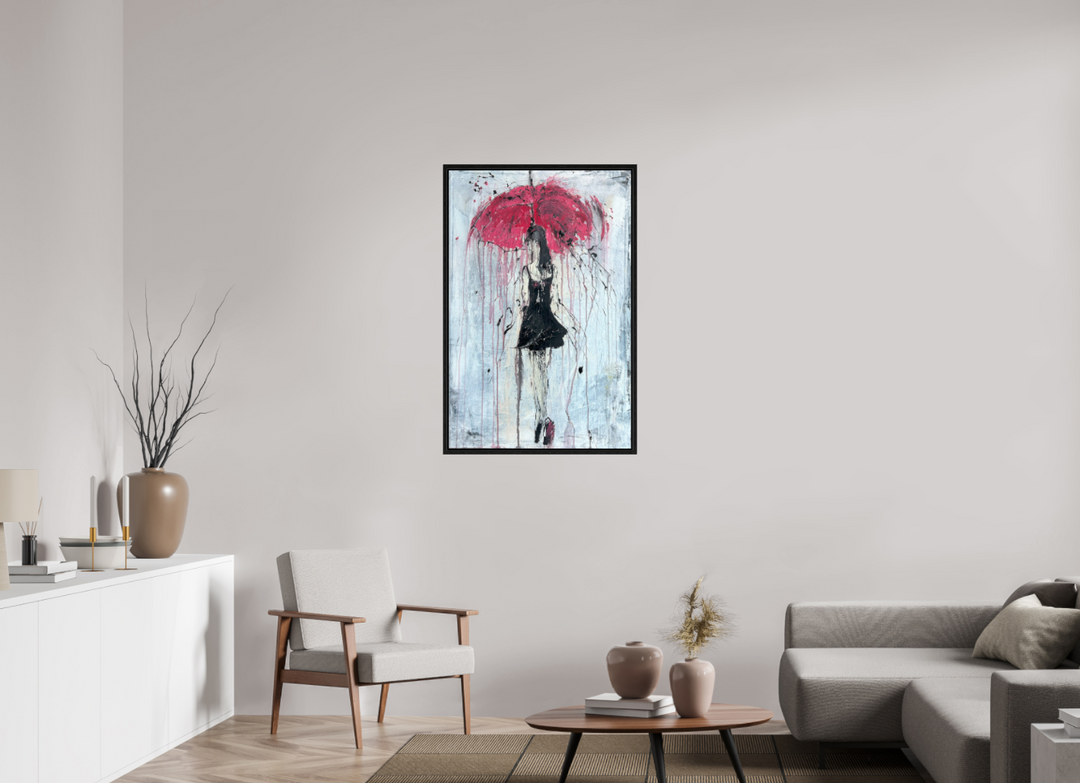 Print "abstract girl in the rain " RK76