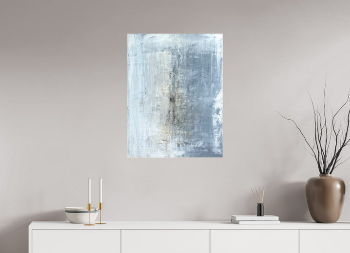 Print RK43D"Abstract Blue/White Elegance"