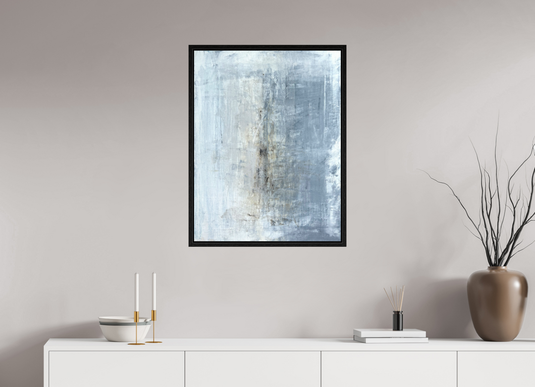 Print RK43D"Abstract Blue/White Elegance"