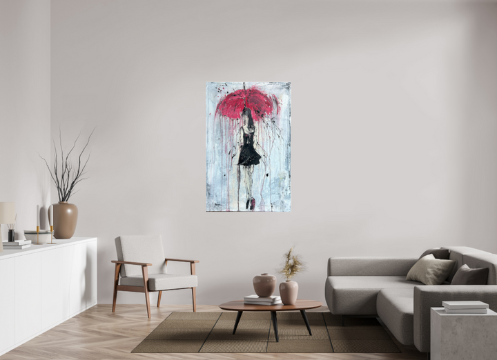 Print "abstract girl in the rain " RK76