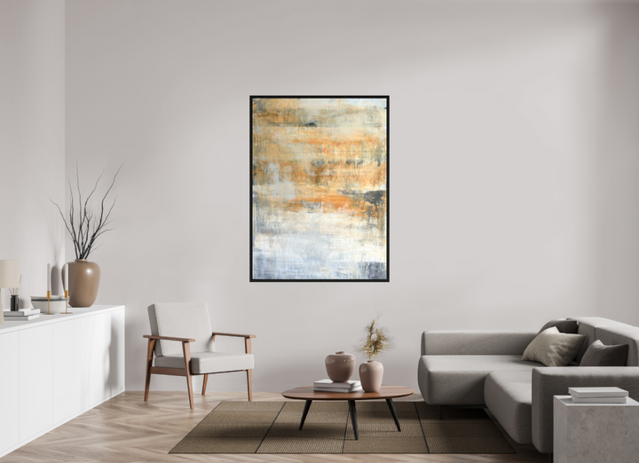 Print"Abstract Series - orange/grey"