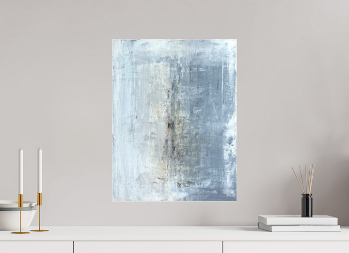 Print RK43D"Abstract Blue/White Elegance"