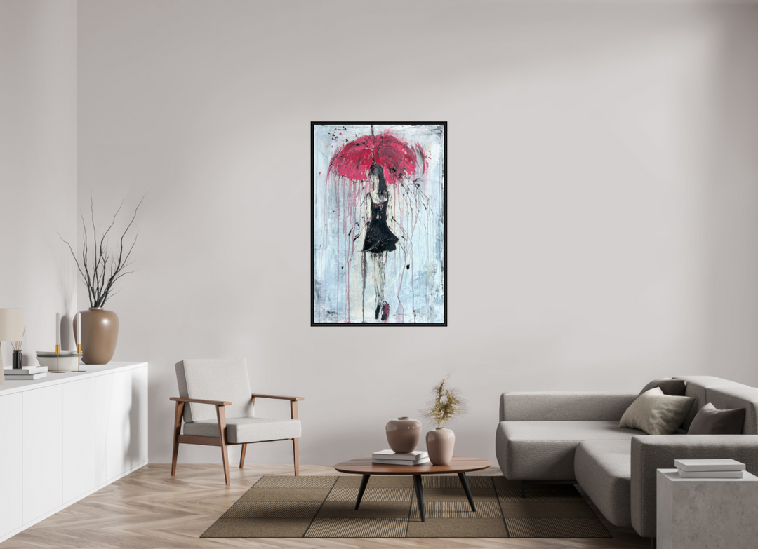 Print "abstract girl in the rain " RK76