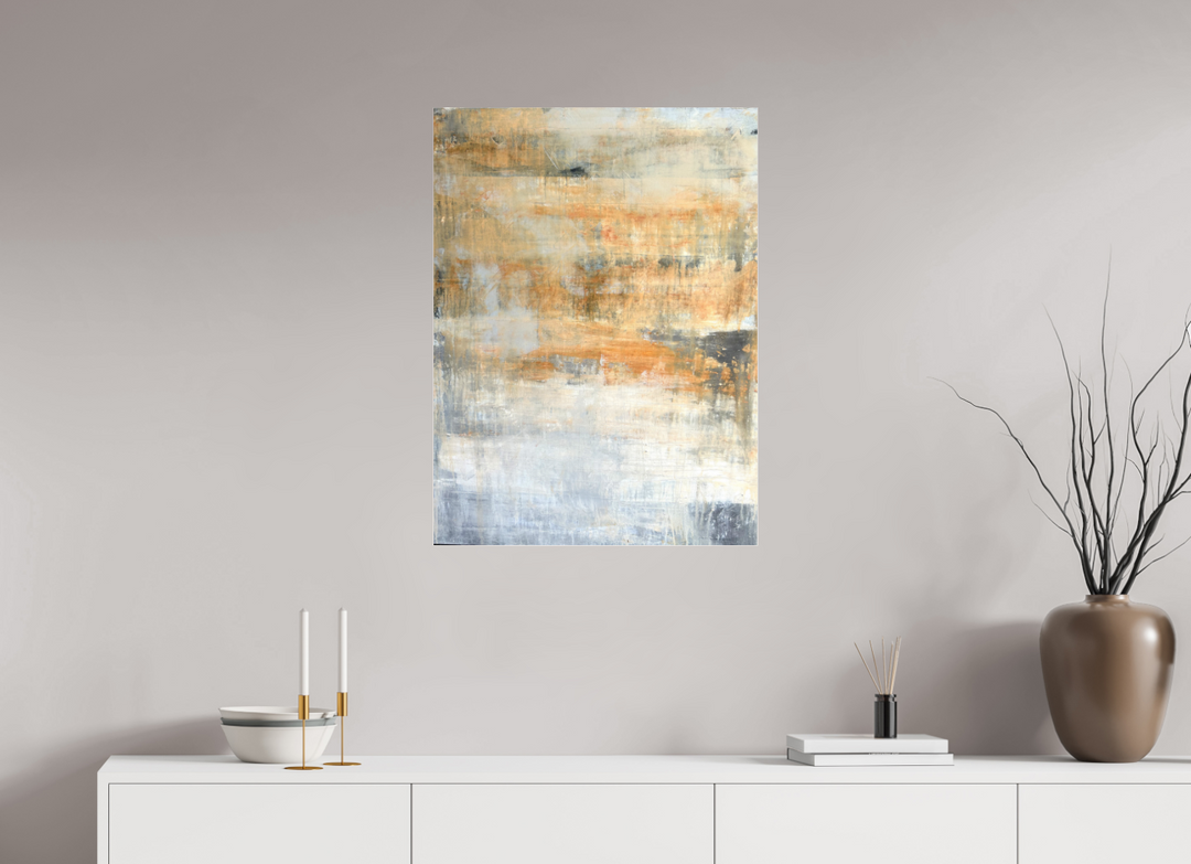 Print"Abstract Series - orange/grey"