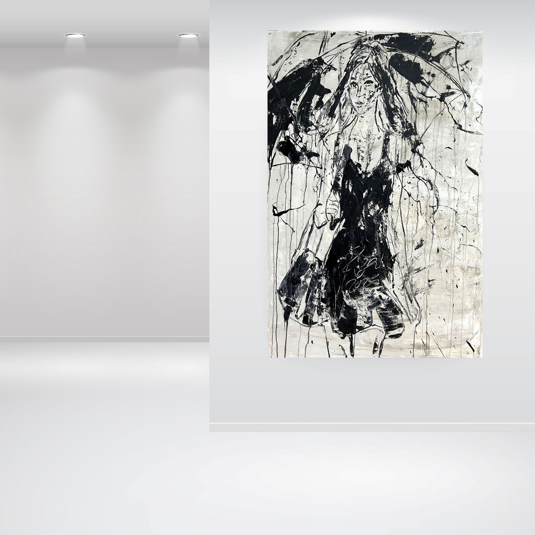 Original "abstract girl in the rain" RK79