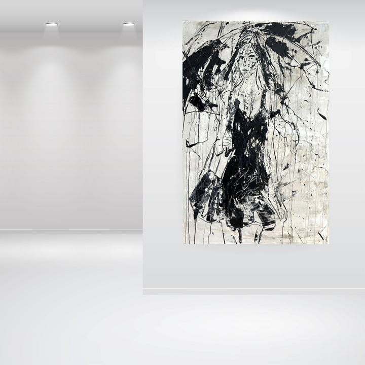 Original "abstract girl in the rain" RK79