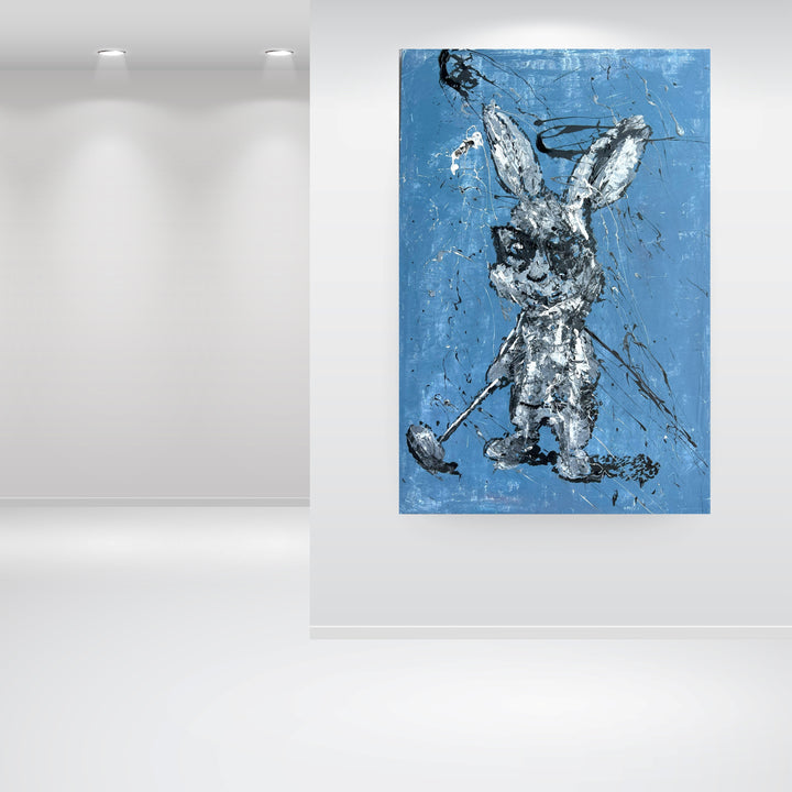 Original "abstract golf bunny" RK21P