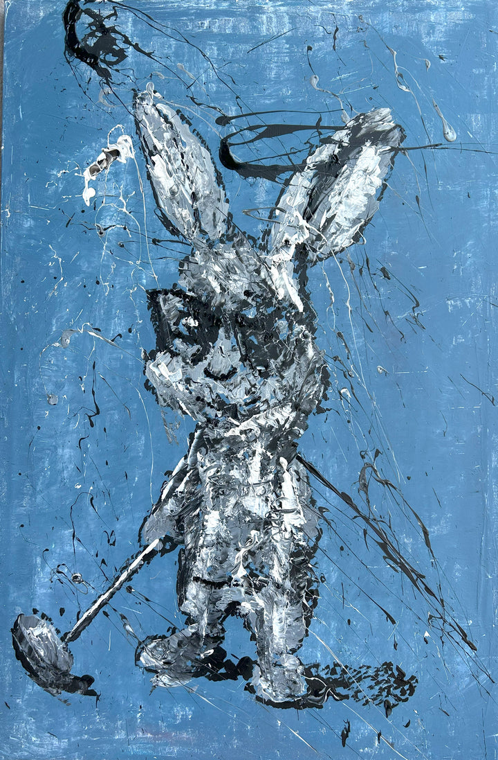 Original "abstract golf bunny" RK21P
