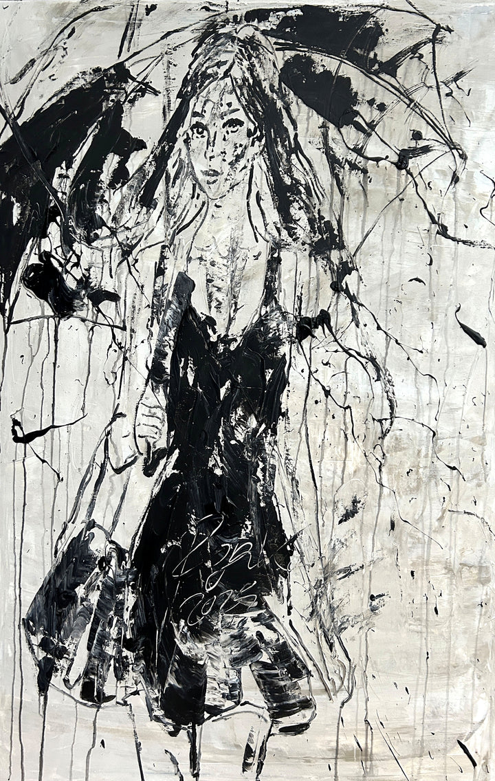 Original "abstract girl in the rain" RK79