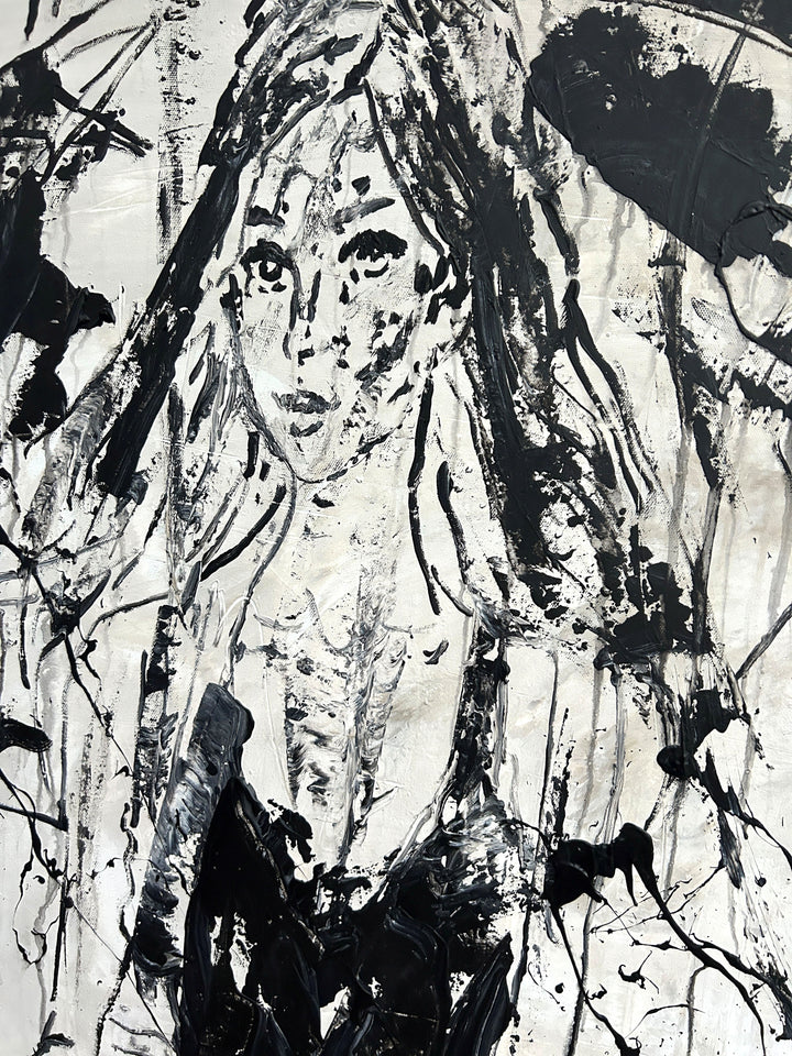 Original "abstract girl in the rain" RK79