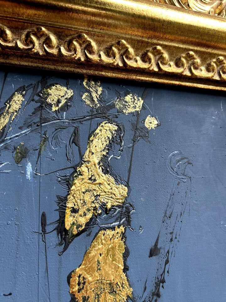  Original "Girl in the Rain - Gold Edition #6"