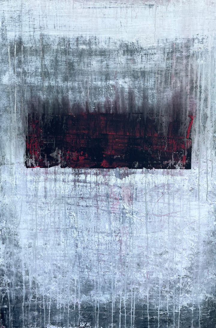 Original "Abstract Green/Red/Black " H22T