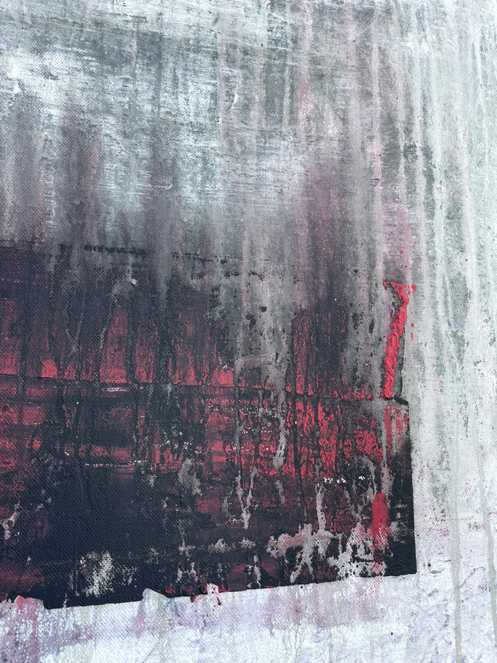 Original "Abstract Green/Red/Black " H22T