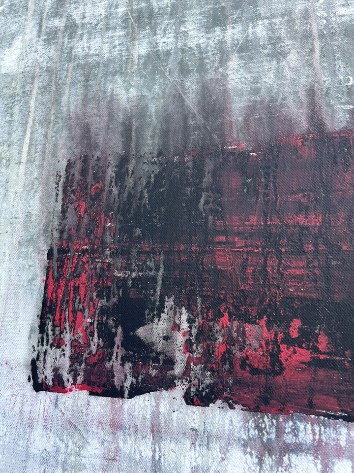 Original "Abstract Green/Red/Black " H22T