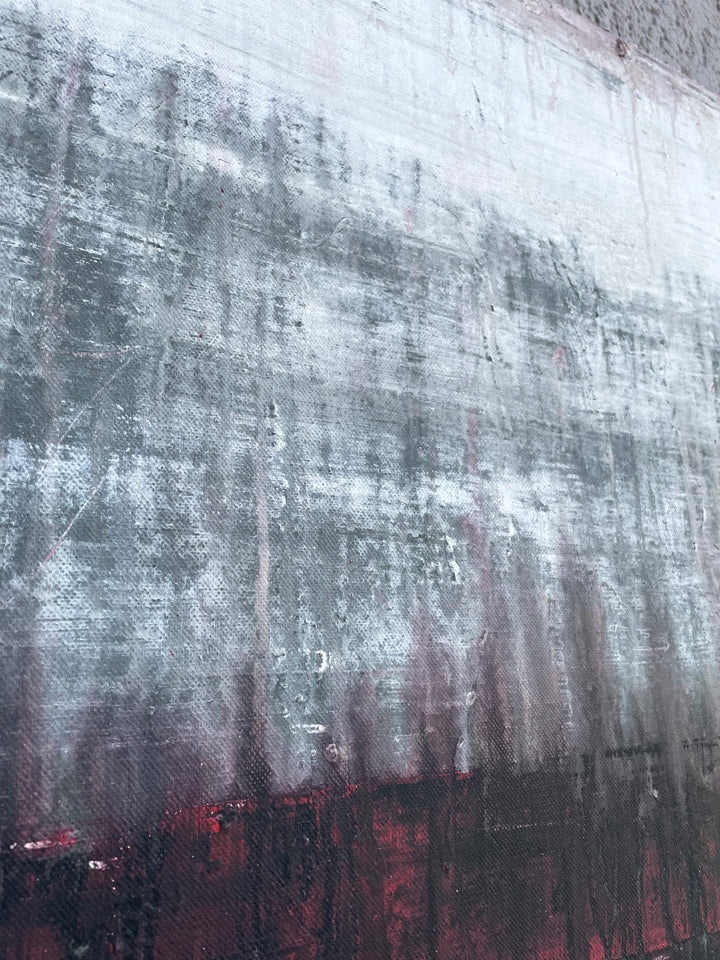 Original "Abstract Green/Red/Black " H22T