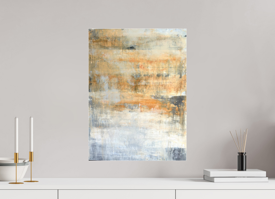 Print"Abstract Series - orange/grey"