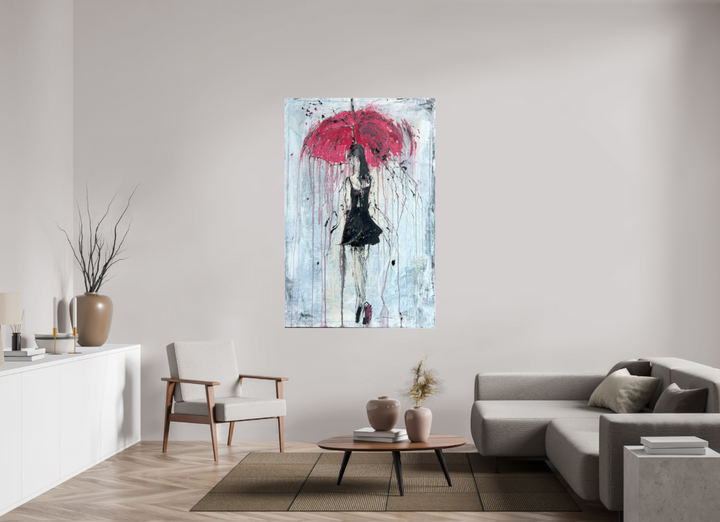 Print "abstract girl in the rain " RK76