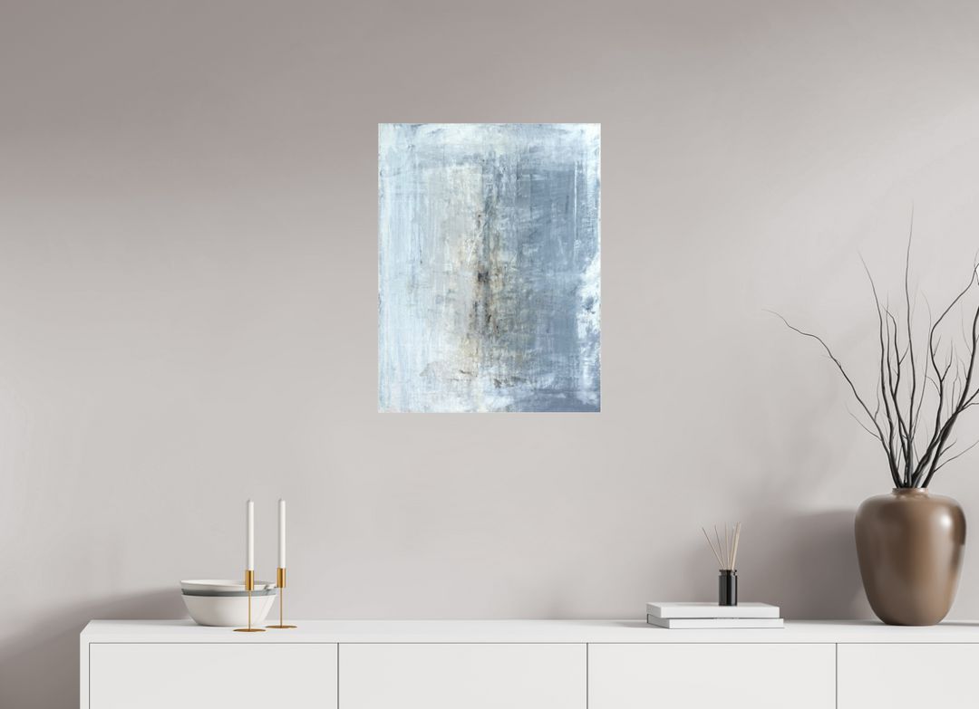 Print RK43D"Abstract Blue/White Elegance"