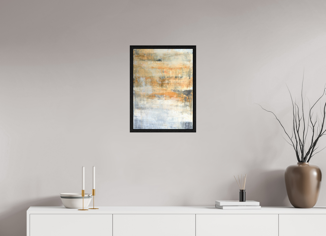 Print"Abstract Series - orange/grey"