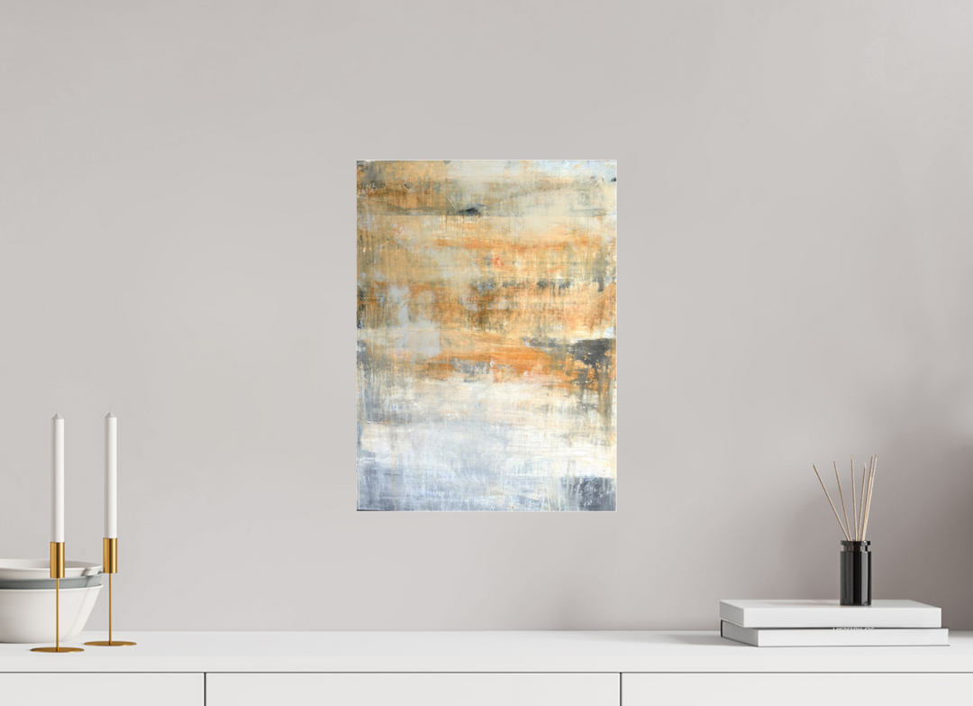 Print"Abstract Series - orange/grey"