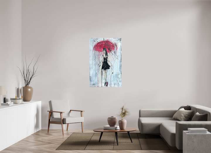 Print "abstract girl in the rain " RK76