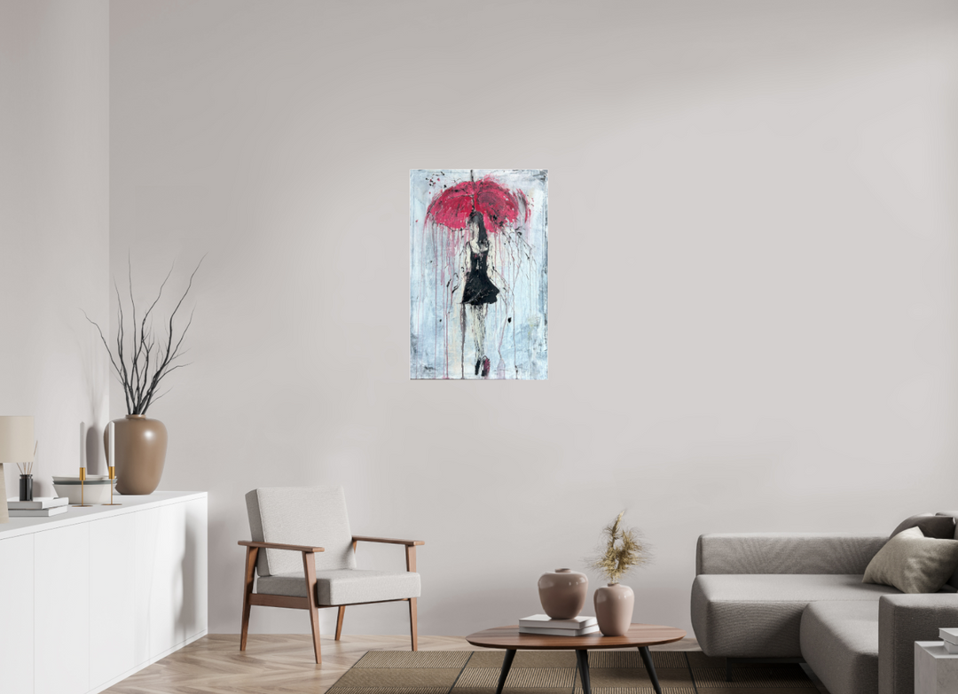 Print "abstract girl in the rain " RK76